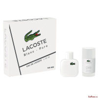 Набор Eau de Lacoste L.12.12 Blanc 50ml edt (туалетная вода) + 75ml deo-stick (дезодорант твердый)