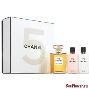 Набор Chanel №5 50ml парфюм. вода + 100ml гель для душа + 100ml лосьон для тела без коробки