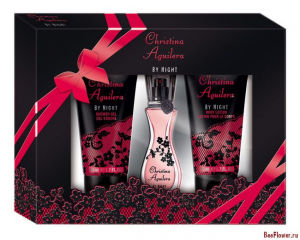 Набор Christina Aguilera by Night 15ml парфюмерная вода + 50ml гель для душа + 50ml лосьон для тела)